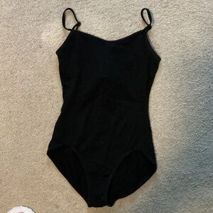 Capezio Black adult Bodysuit Large excellent condition